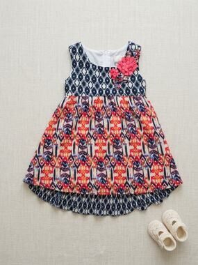 Rare Editions Sleeveless Geometric Aztec Boho Dress Toddler 3T J0130